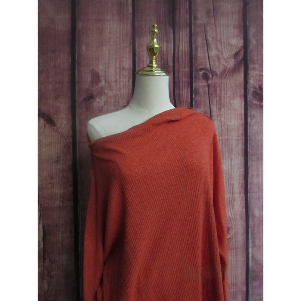Free People We The Free Women's Londontown Thermal Rust Orange Tunic Top Size L - Picture 3 of 7